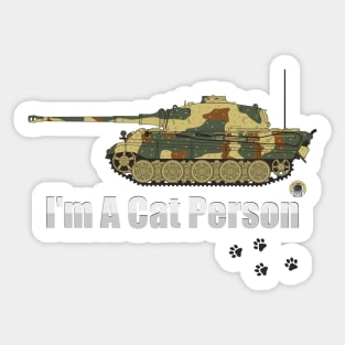 Im A Cat Person Colored Tiger 2 (Konigstiger) Sticker